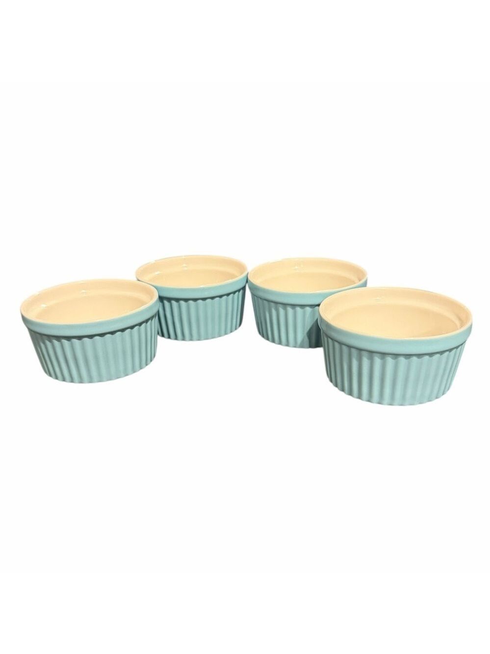 Dowan Light Blue Porcelain Ramekins Set of Four